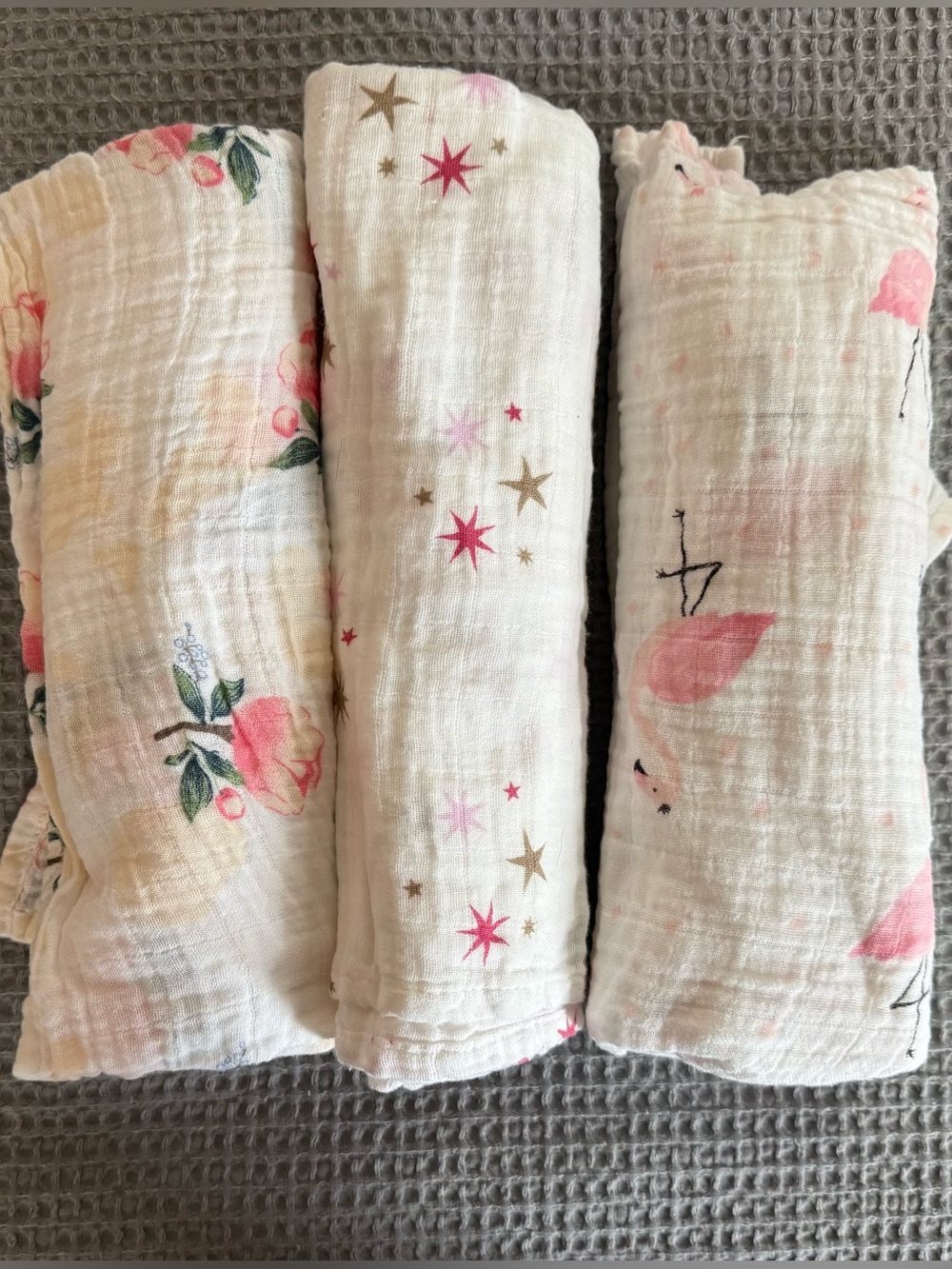 3-Pack Muslin Swaddle Blankets